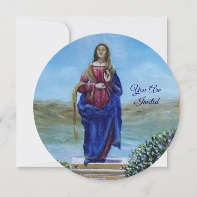 Convites NOSSA SENHORA DE LUZ Madonna de Conceito Imaculado (Frente)