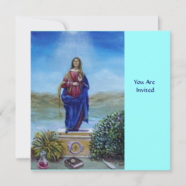 Convites NOSSA SENHORA DE LUZ Madonna de Conceito Imaculado (Frente)
