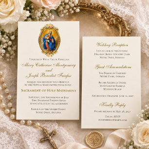 Convites Nossa Senhora de Pompei Casamento Católico Missa N