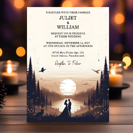 Convites Nossas Estrelas do Sol Noite Casamento da Nuvem da