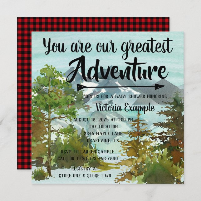 Convites Nossas maiores inovações em Chás de fraldas de ave (Frente/Verso)