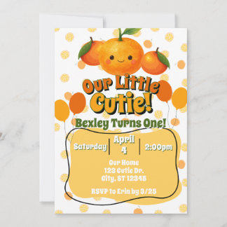 Convites Nosso aniversário de claudicação do Little Cutie
