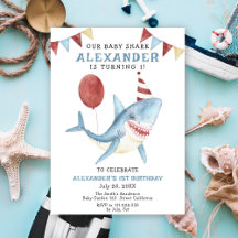 Nosso Bebê Tubarão 1º Aniversário Sob o Mar
