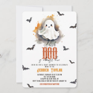 Convites Nosso Boo Quase Chegando Fantasma Halloween Chás d