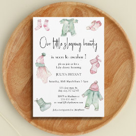 Convites Nosso chá de fraldas de beleza adormecida