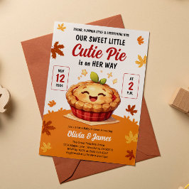 Convites Nosso Chá de fraldas de queda de torta doce