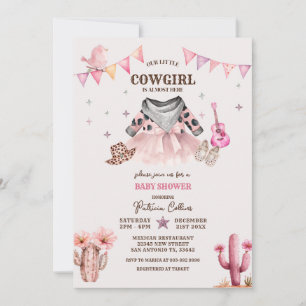 Convites Nosso Chá de fraldas Ocidental da Pequena Cowgirl
