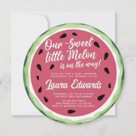 Convites Nosso doce Chá de fraldas de Verão Melon