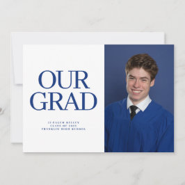 Convites NOSSO Formando de fotos Azul FORMANDO Branco 2