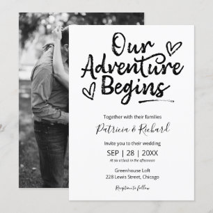 Convites Nosso Início de Aventura Casamento Rústico