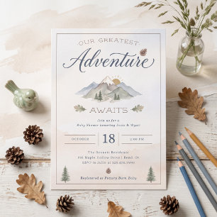 Convites Nosso Maior Aventura Aguarda Chuveiro de Bebê