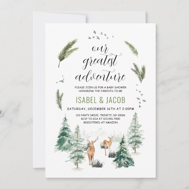 Convites Nosso maior Chá de fraldas de risco (Frente)