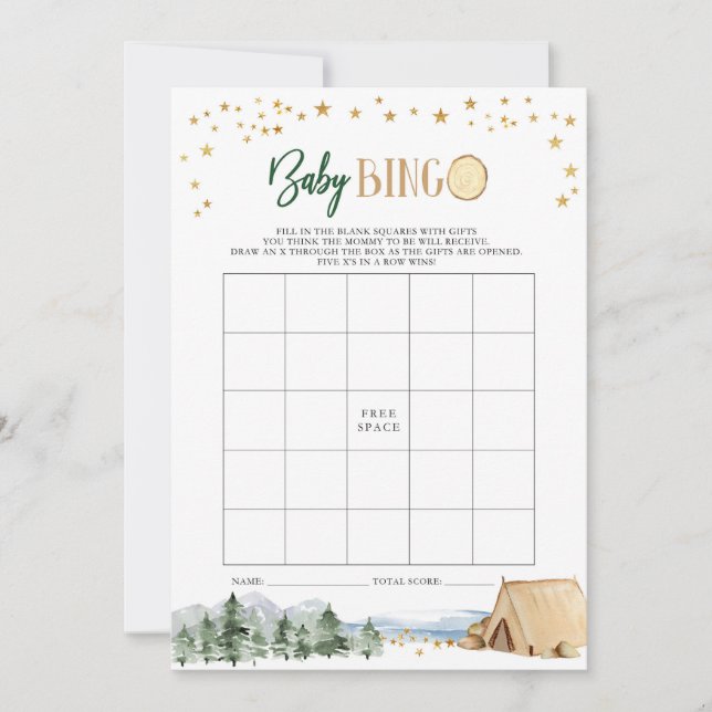 Convites Nosso maior jogo de Chá de fraldas de Aventura (Frente)