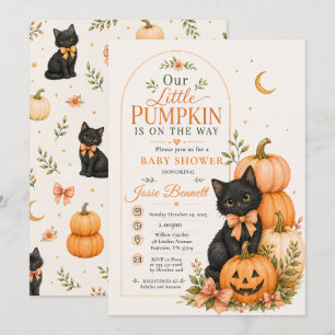 Convites Nosso Pequeno Abóbora Chuveiro de Bebê de Hallowee