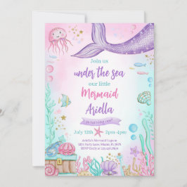 Convites Nosso Pequeno Aniversário Da Sereia