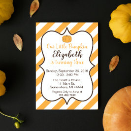 Convites Nosso Pequeno Aniversário de Abóbora