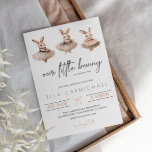 Convites Nosso pequeno aniversário de coelhinho