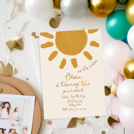 Convites Nosso pequeno aniversário de menina Sunshine