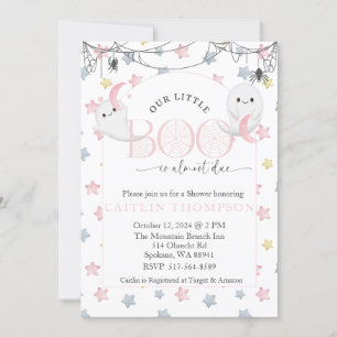 Convites Nosso Pequeno Boo está quase vencendo o bebê do Di