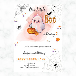 Convites Nosso Pequeno Boo está virando aniversário