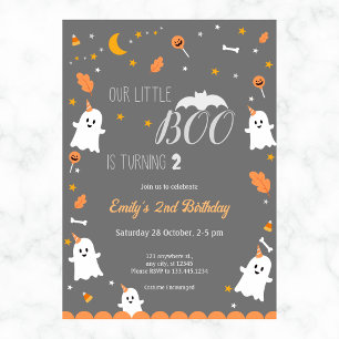 Convites Nosso pequeno Boo está virando o H, o aniversário 