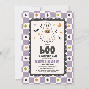Convites Nosso Pequeno Boo Menino de Halloween Fantasma Ani