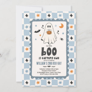 Convites Nosso Pequeno Boo Menino de Halloween Fantasma Ani