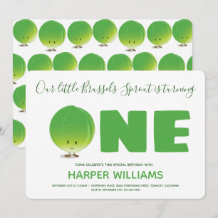 Convites Nosso pequeno broto de Bruxelas está virando um an