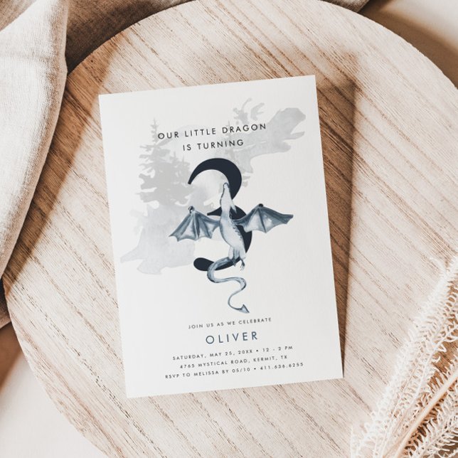 Convites Nosso Pequeno Dragão aniversário de 3 anos (Criador carregado)