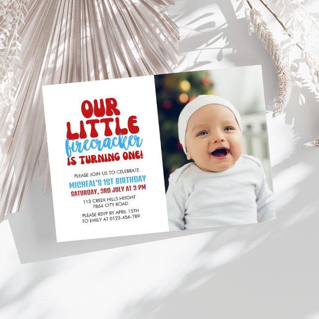 Convites Nosso Pequeno Firecracker está transformando um co (Criador carregado)