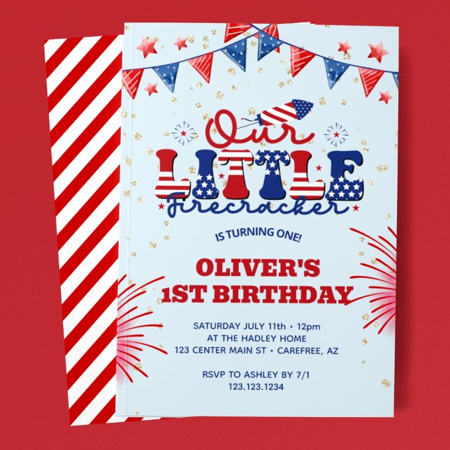 Convites Nosso Pequeno Físico primeiro aniversario Azul (Criador carregado)