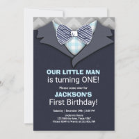 Nosso Pequeno Homem Aniversário Convidando Arco