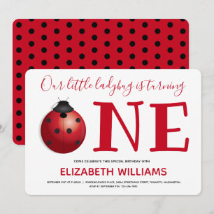 Convites Nosso Pequeno Ladybug Transformando Um Primeiro An