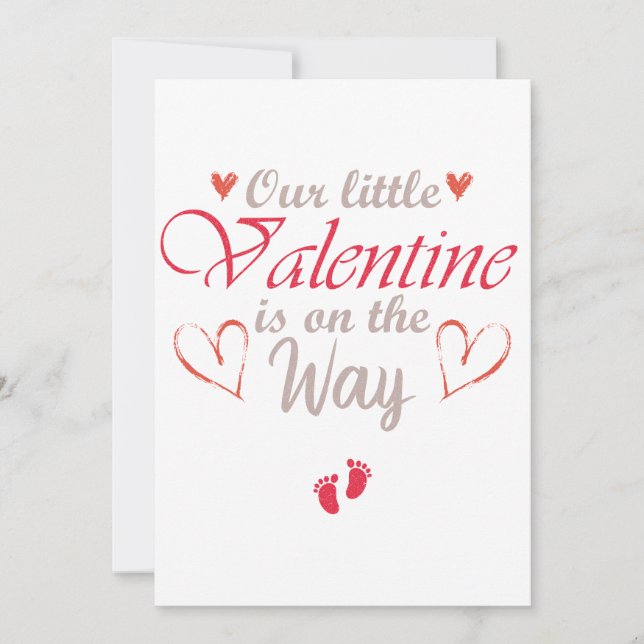 Convites Nosso Pequeno Namorados Está A Caminho, Presente G (Frente)