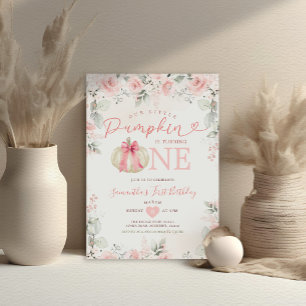 Convites Nosso Pequeno primeiro aniversario Branco Floral R