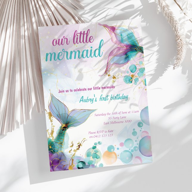 Convites Nosso Pequeno primeiro aniversario do Mar de Serei (Criador carregado)