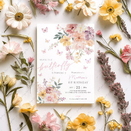 Convites Nosso pequeno primeiro aniversario Floral de Borbo