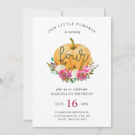 Convites Nosso Pequeno Pumpkin 4º Aniversário