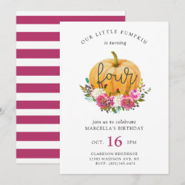 Convites Nosso Pequeno Pumpkin 4º Aniversário
