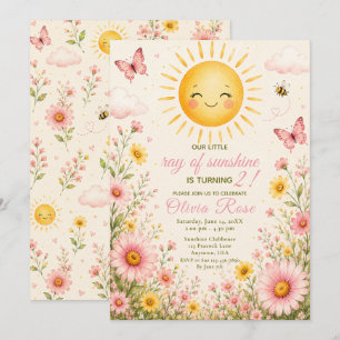Convites Nosso Pequeno Raio de Sol 2º Aniversário