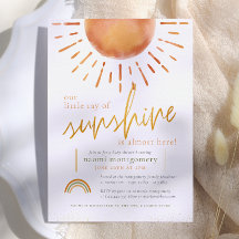 Nosso Pequeno Raio de Sol Boho Chá de Bebê Menino