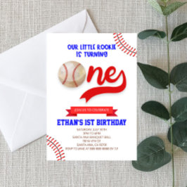 Convites Nosso Pequeno Rookie Baseball Um Festa de primeiro