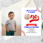 Convites Nosso Pequeno Rookie Baseball Um Festa de primeiro<br><div class="desc">Este é um Convite de festas de Foto Personalizado do Nosso Pequeno Rookie Baseball ONE!</div>