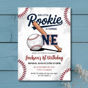 Convites Nosso Pequeno Rookie está virando um aniversário d