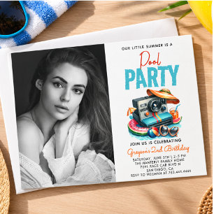 Convites nosso pequeno verão é festa na piscina 2º aniversá
