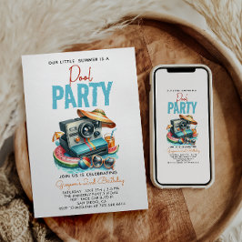 Convites nosso pequeno verão é segundo aniversário de pisci