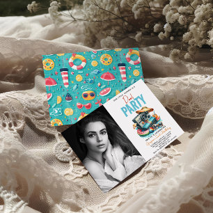 Convites nosso pequeno verão é segundo aniversário de pisci