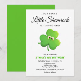 Convites Nosso primeiro aniversario de Shamrock