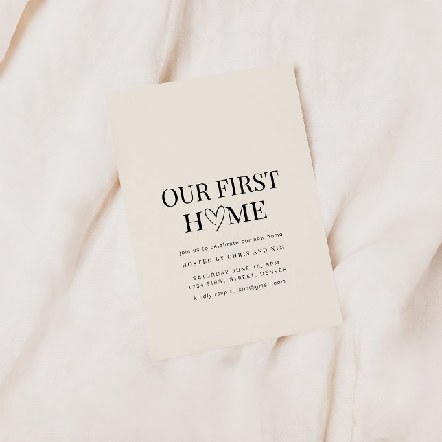 Convites Nosso Primeiro Festa de Aquecimento Doméstico Conv (Criador carregado)