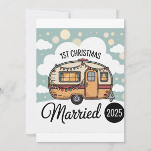 Convites Nosso Primeiro Natal Casados 2025 Camper Retro